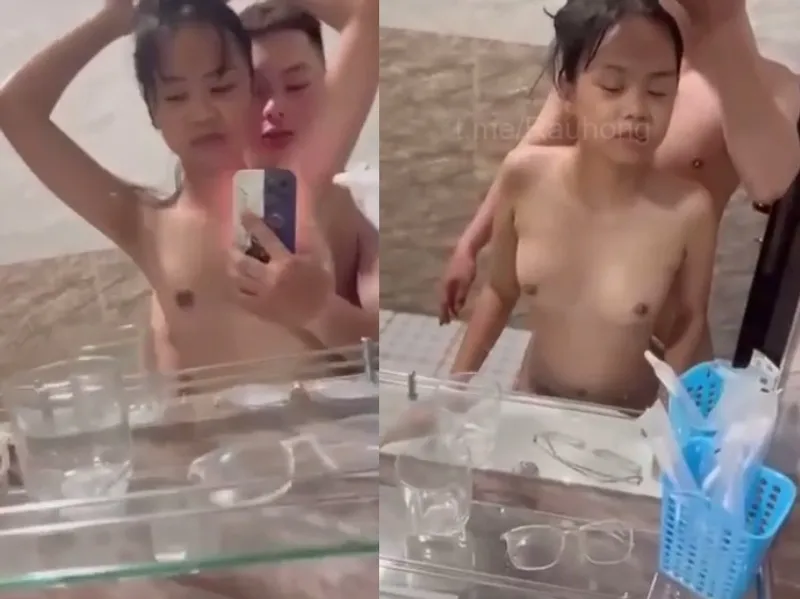 Thon gọn em cùng anh người yêu xxx trước gương quay kỉ niệm